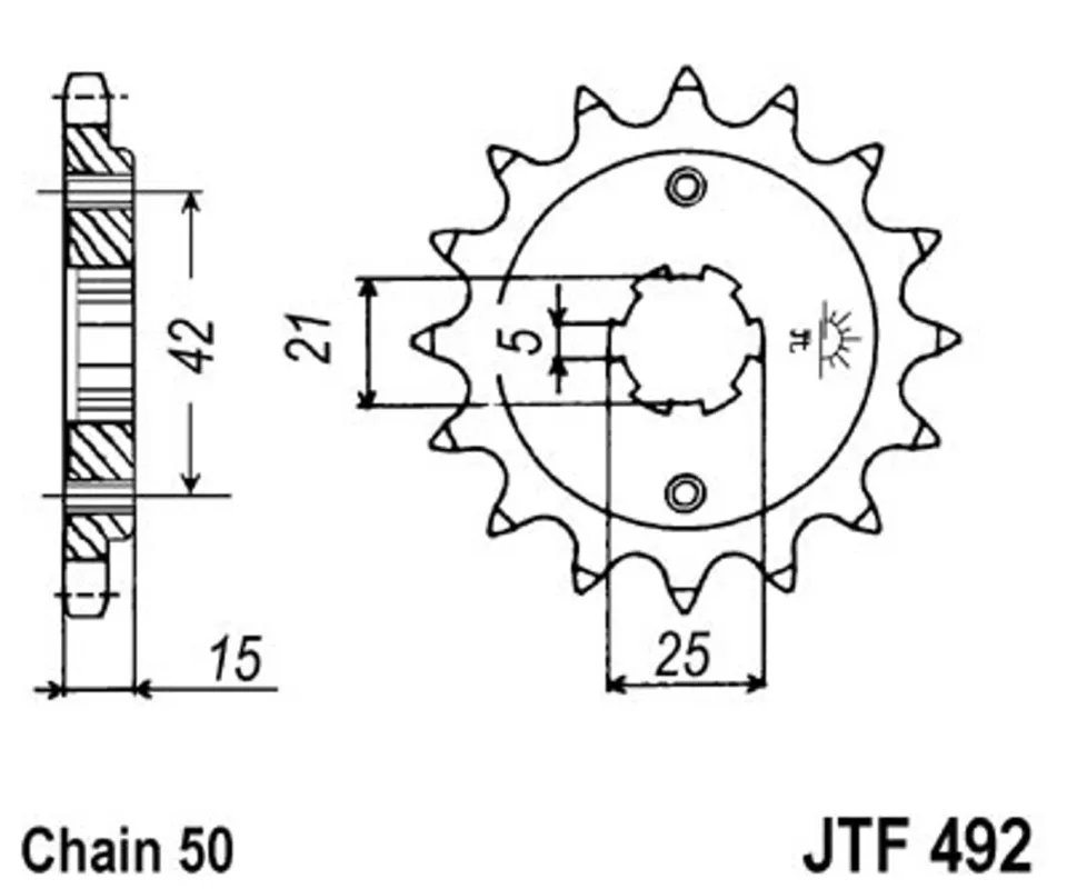 Super Cena Řetězové kolečko JT JTF 492-14 14 zubů, 530