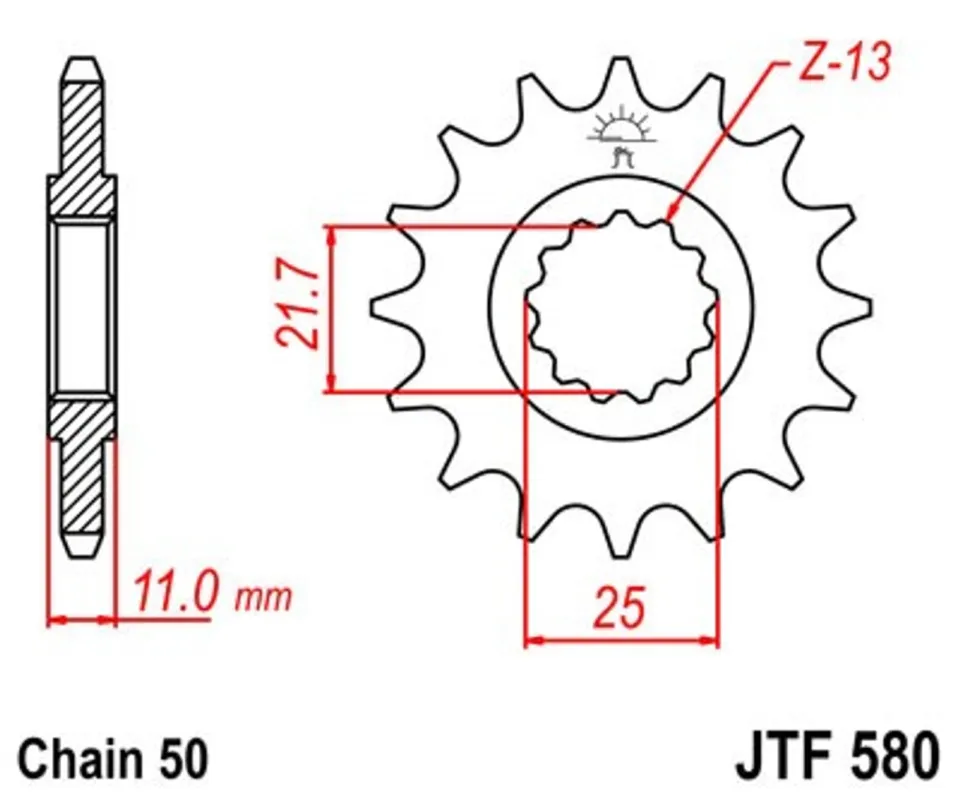 Hit Sezóny Řetězové kolečko JT JTF 580-15 15 zubů, 530