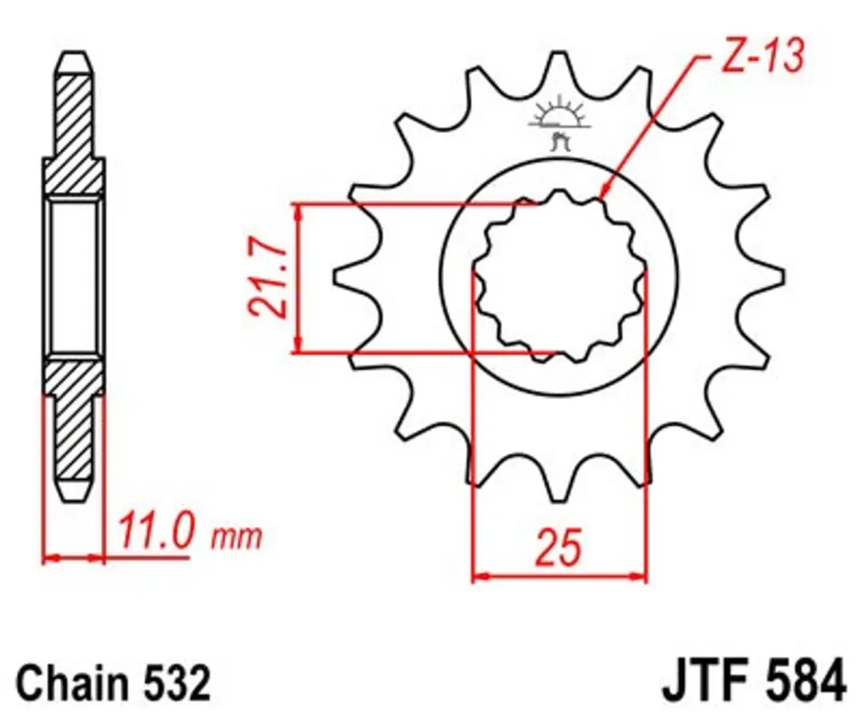 Expresní Doručení Řetězové kolečko JT JTF 584-15 15 zubů, 532