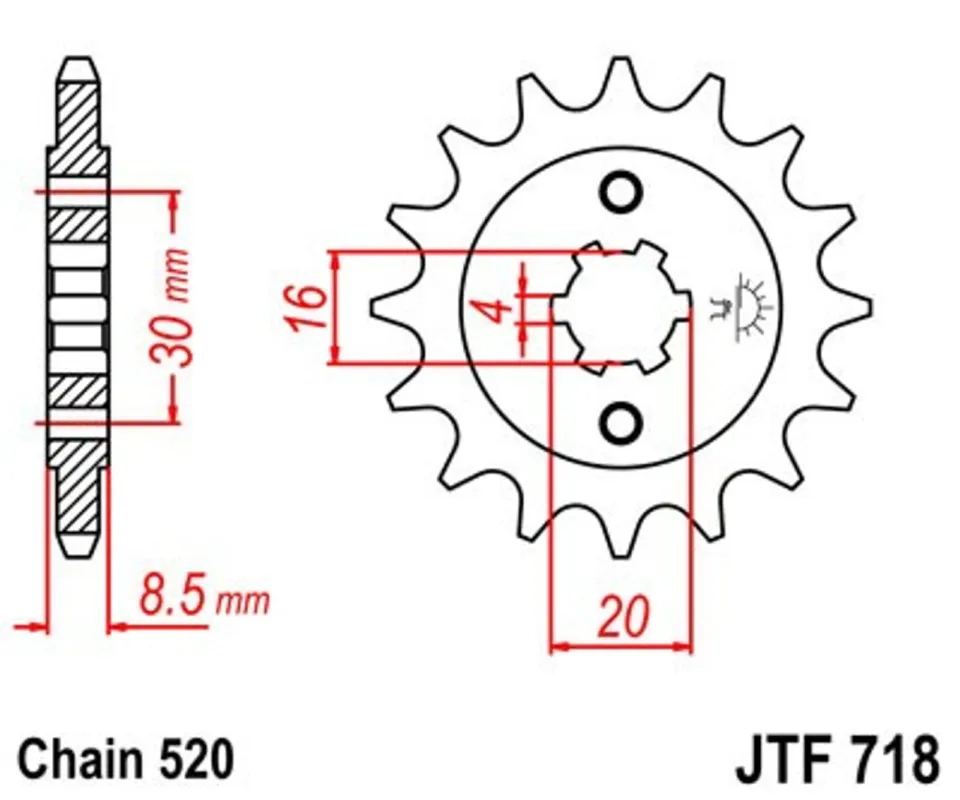 Pouze Dnes Řetězové kolečko JT JTF 718-13 13 zubů, 520