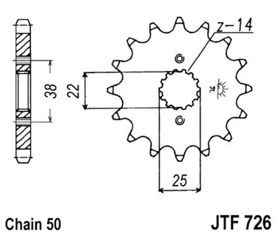 Jen Po Omezenou Doba Řetězové kolečko JT JTF 726-15 15 zubů, 530