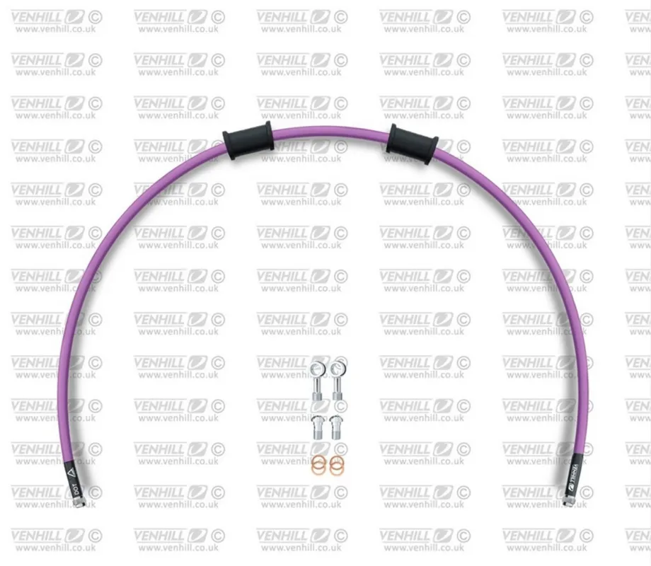 Hadice zadní brzdy Venhill POWERHOSEPLUS BMW-11005R-PU (1 hadice v sadě) fialové hadice, chromové koncovky Ihned K Objednání
