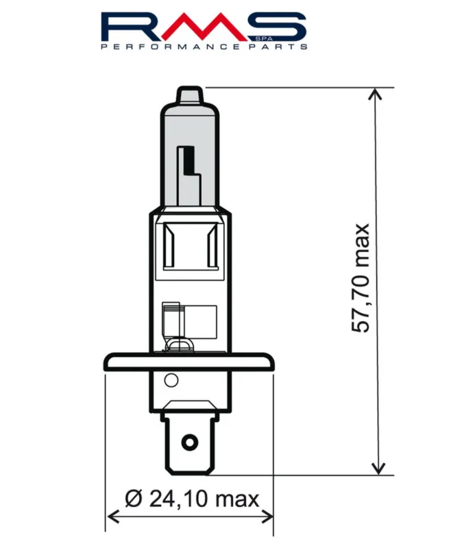 Žárovka RMS 246510035 12V 55W, H1 bílá Výhodná Nabídka