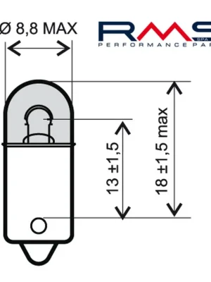 Akční Nabídka Žárovka RMS 246510411 12V 4W, BA9S bílá