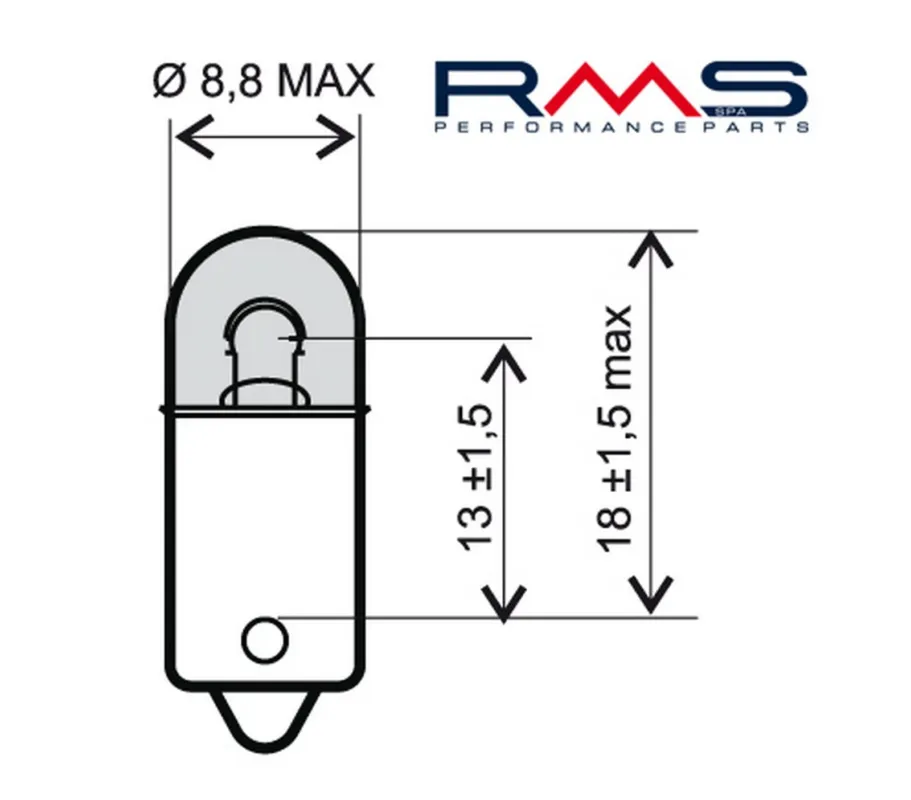 Akční Nabídka Žárovka RMS 246510411 12V 4W, BA9S bílá