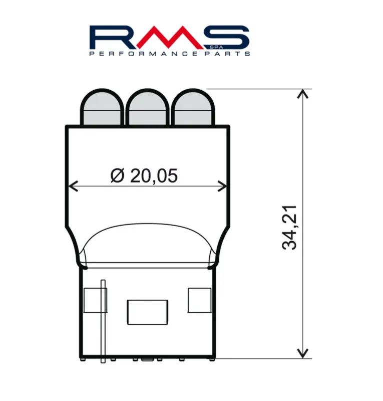 Žárovka RMS 246510530 12V 6 Led, T20 modrá (2ks) Dokud Zásoby Vydrží
