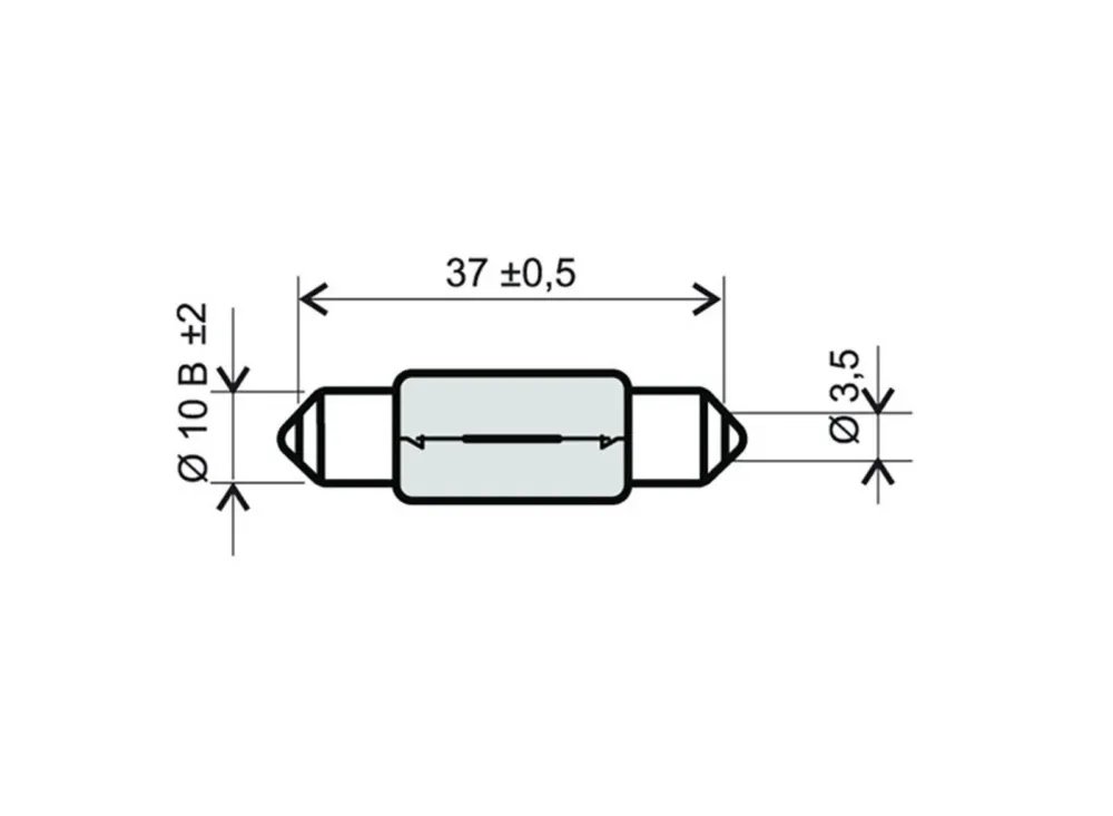 Přední světlo RMS 246510171 T11x39 12V 5W Vysoce Kvalitní