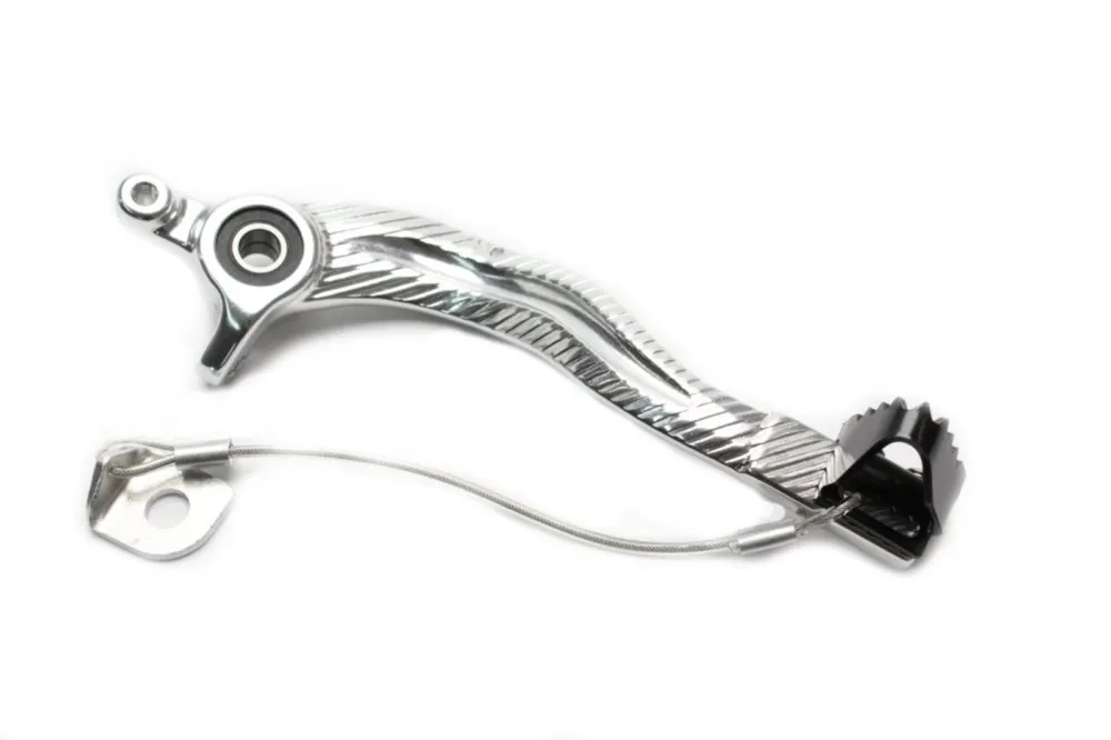 Brzdový pedál MOTION STUFF 83P-0851002 silver body, black steel fixed tip Pevný hrot z oceli Výhodná Nabídka
