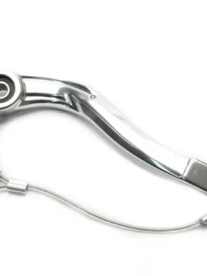 Brzdový pedál MOTION STUFF 83P-0930102 silver body, black steel fixed tip Pevný hrot z oceli Značkový