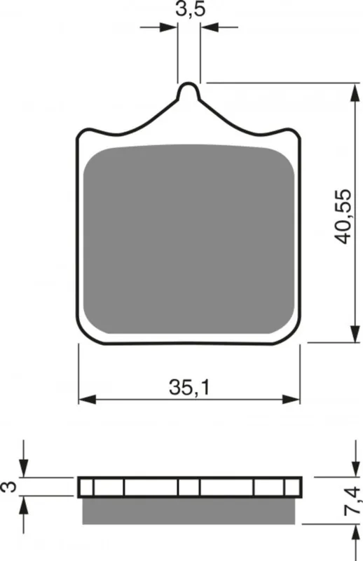 Brzdové destičky GOLDFREN 177 GP6 (1 set = 4 pcs) Finální Výprodej
