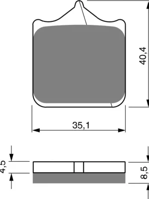Aktuální Brzdové destičky GOLDFREN 304 GP6 (1 set = 4 pcs)