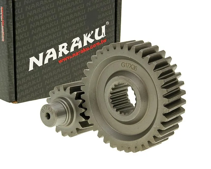 Sekundární převod Naraku Racing 17/36 +31% - GY6 125, 150ccm 152/157QMI Nejprodávanější