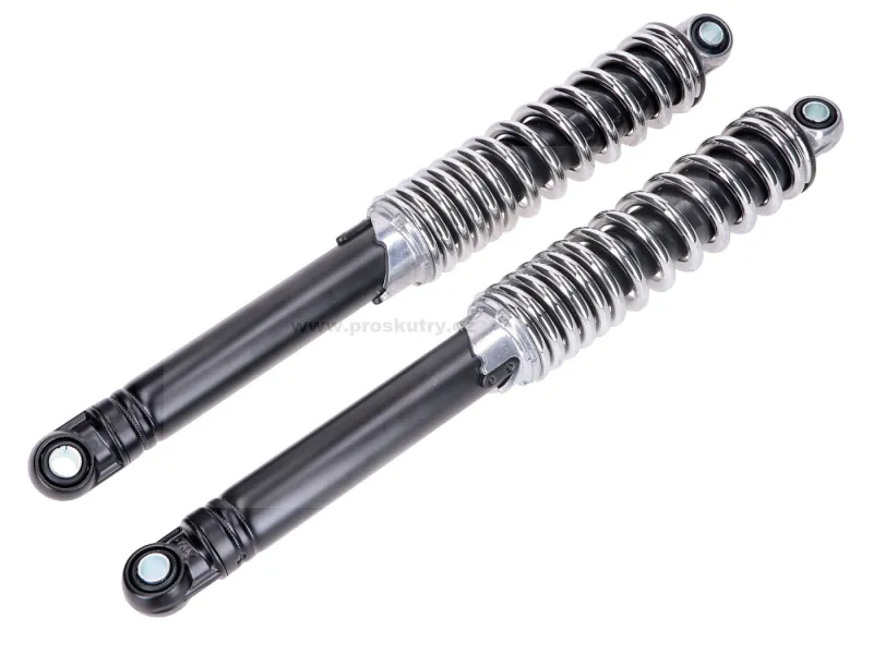 Sada tlumičů pérování IMCA sada 360mm chrom/černá 10mm pro Puch Monza Kup Teď