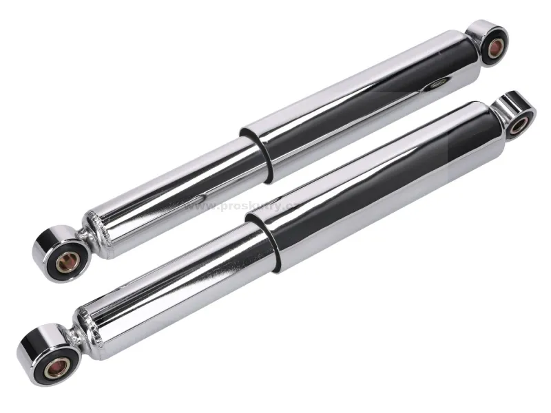 Top Prodej Sada tlumičů uzavřený pro Puch Maxi, Sachs, Vespa, Zündapp, Kreidler, chrom - 330mm