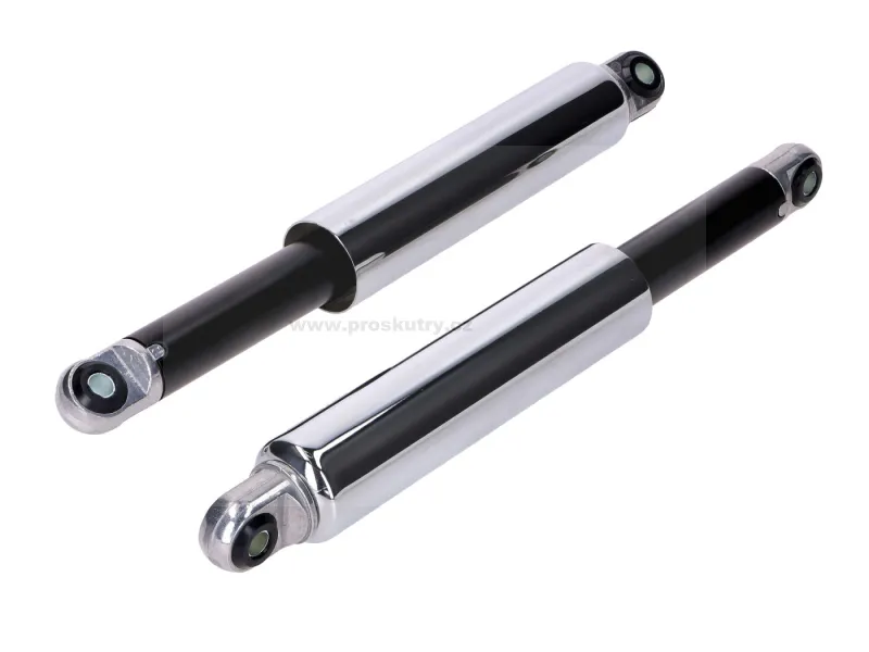 Objednat Nyní Sada tlumičů IMCA 360 mm – pouzdra 10 mm, chrom/černé, pro Kreidler Florett K54
