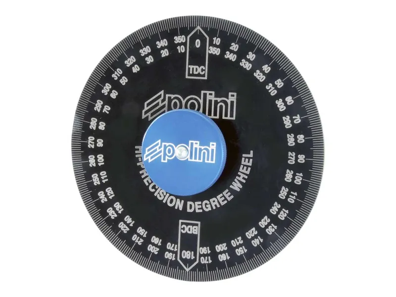 Hliníkový úhloměr Polini hliník Ø 220 mm včetně adaptéru Poslední Šance