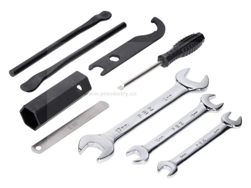 Nejprodávanější Sada nářadí 2 páky na demontáž pneumatik 0,40 mm spárový klíč s otevřeným koncem 8/9 mm 10/13 mm 17/19 mm pro Zündapp, Kreidler, Hercules Pr